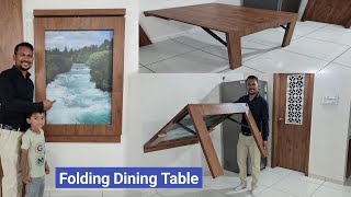 Folding Dining Table! Wall Mounted Dining Table for Kitchen! Space Saving Furniture Ideas!