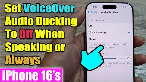 iPhone 16/16 Pro Max: How to Set VoiceOver Audio Ducking To Off When Speaking or Always