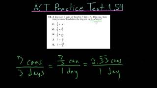 ACT Practice Test 1.54: Unit Rates