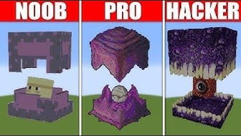 Pixel Art NOOB vs PRO vs HACKER Shulker in Minecraft