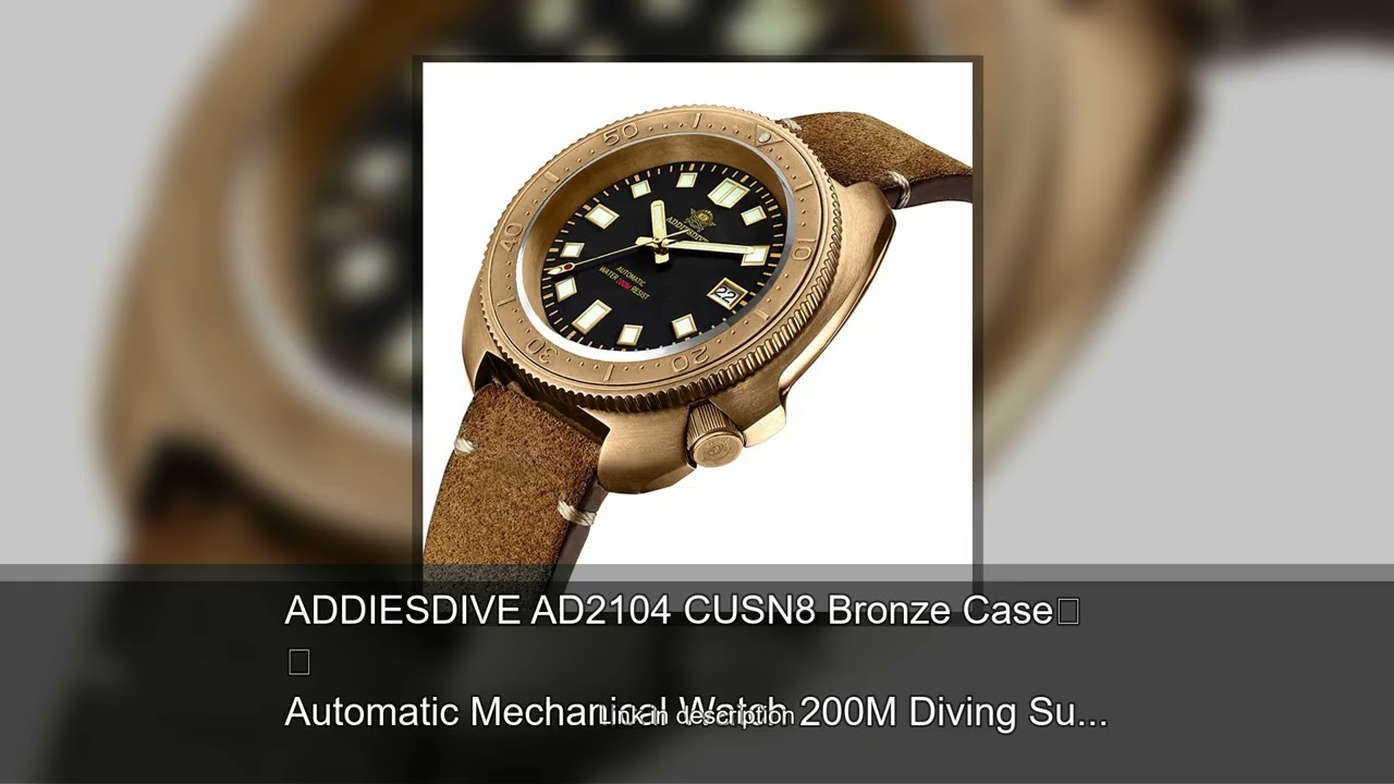 ADDIESDIVE AD2104 CUSN8 Bronze Case Automatic Mechanical Watch 200M Diving Super Luminous Watch