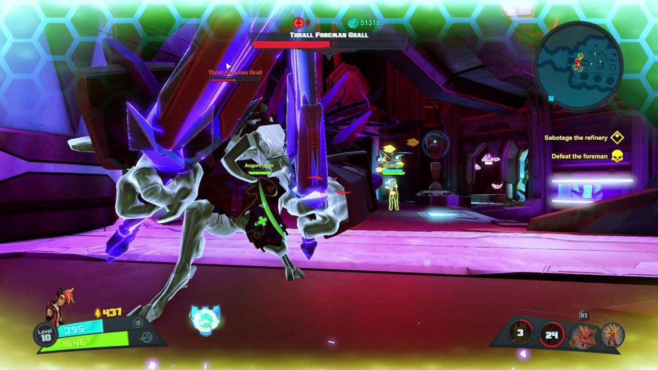 Battleborn - The Saboteur: Thrall Foreman Grall Intro Cutscene & Bossfight, Escape Action Sequence