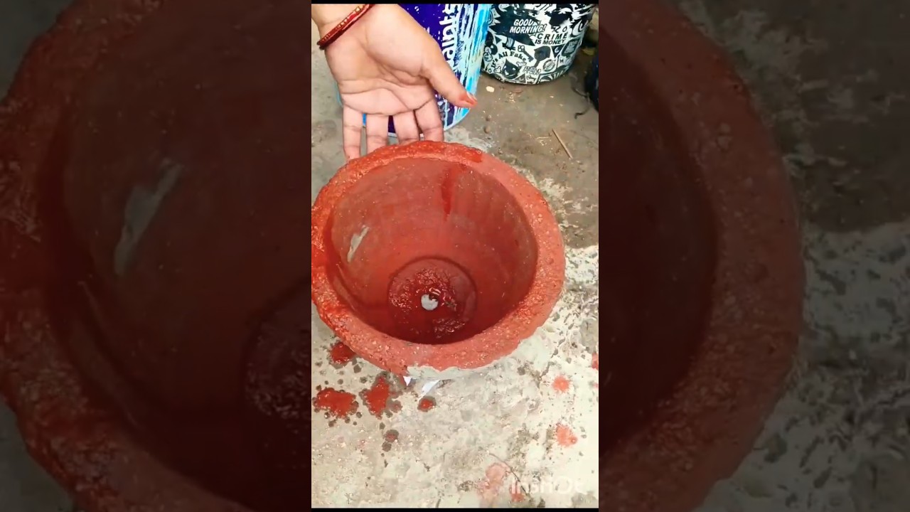 सीमेंट का गमला घर में बनाएं आसानी से #garden #plants #pots#flowers #viral