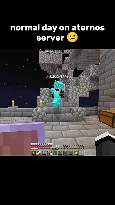 normal day on aternos server 😕.... #minecraft