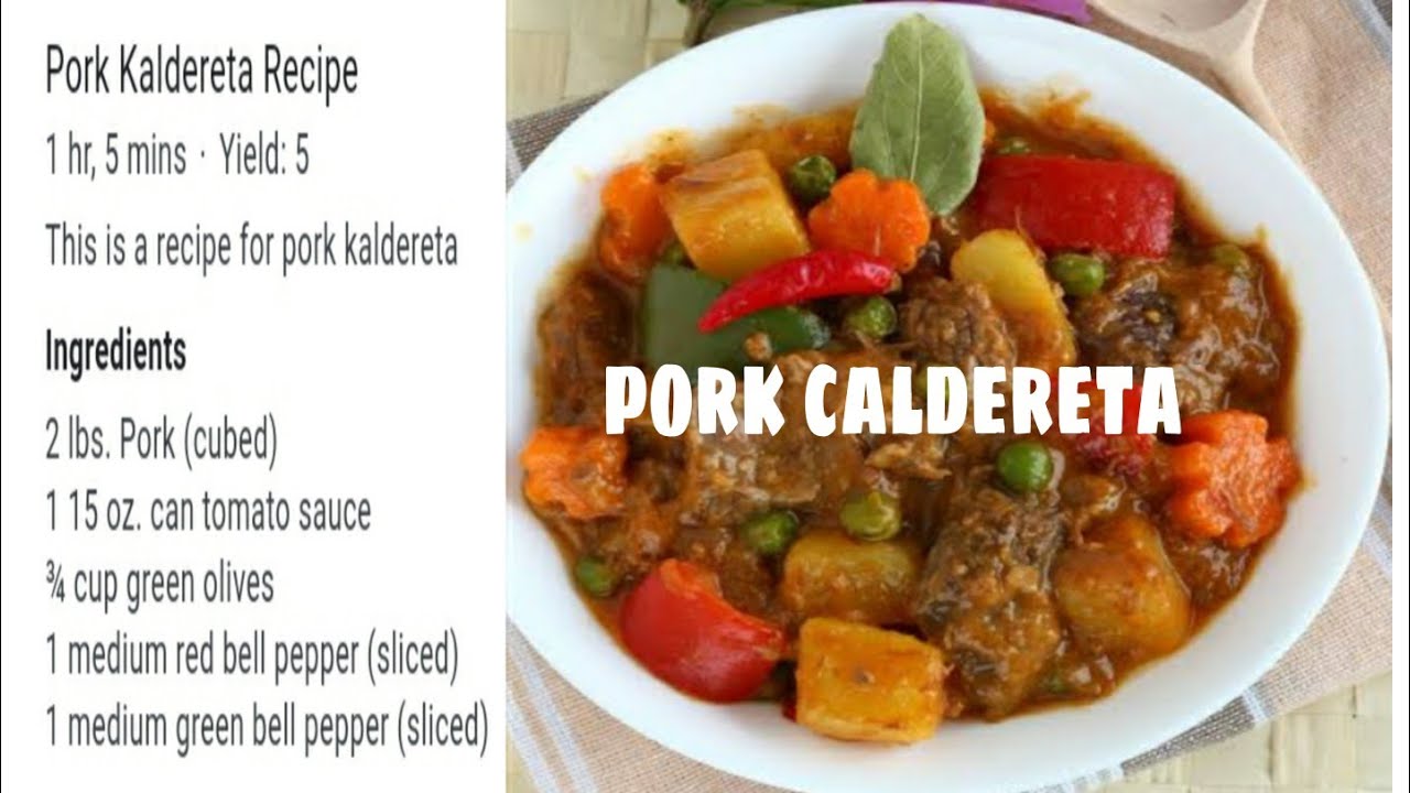 PORK CALDERETA RECIPE STEW DISH PORK CALDERETA YouTube pork-caldereta-recipe-stew-dish-pork-caldereta-youtube