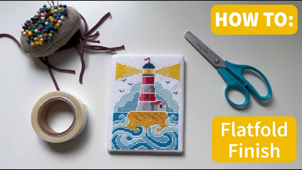 Flosstube Extra: How to Finish Your Cross Stitch as a Flat Fold - YouTube