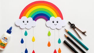 DIY Rainbow Wall Hanging | Easy Paper Craft for Colorful Home Decor