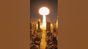 🔥 Nuclear Bomb Destroys City at Night —  #explosion