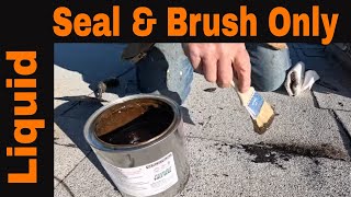 How to Repair a leak on a Flat Roof DIY, fast, easy. Liquid Seal and Brush only?