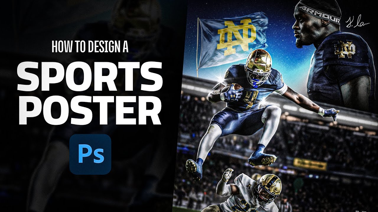 How to Create a Sports Poster Design | Photoshop Tutorial