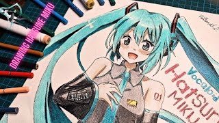 how to draw an anime girl |  @HatsuneMiku | step by step anime drawing guide ✨️