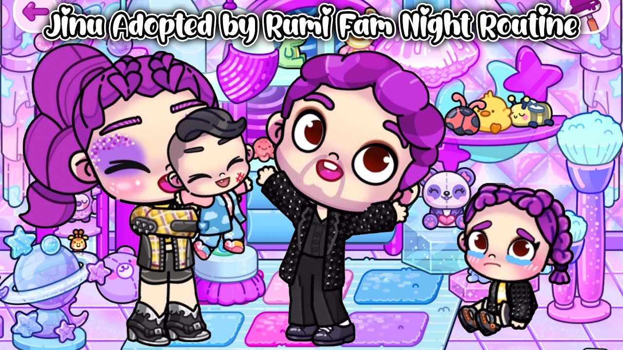 Jinu adopted by Rumi Family Night Routine💜🩵| Avatar World | Pazu