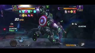MCoC Maestro vs Dust on node 44 (hazard shift: incinerate and poison, stun immunity)