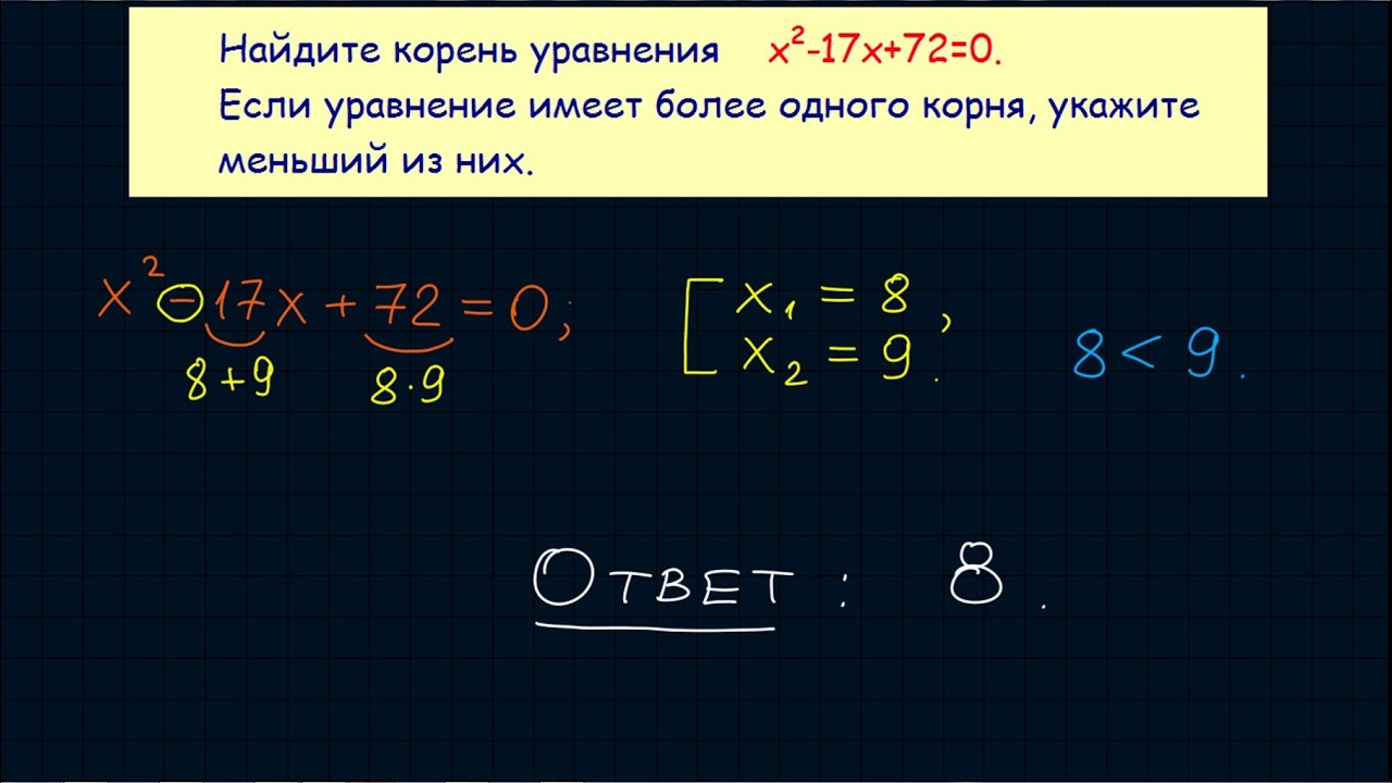 Задание 5 ЕГЭ по математике. Урок 22