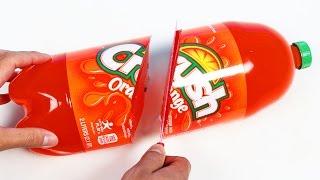 How to Make GIANT Two Liter Gummy Orange Soda Crush Bottle!