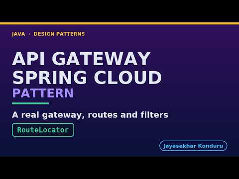 API Gateway Design Pattern in Java with Spring Cloud Gateway - Explained - Real Routes