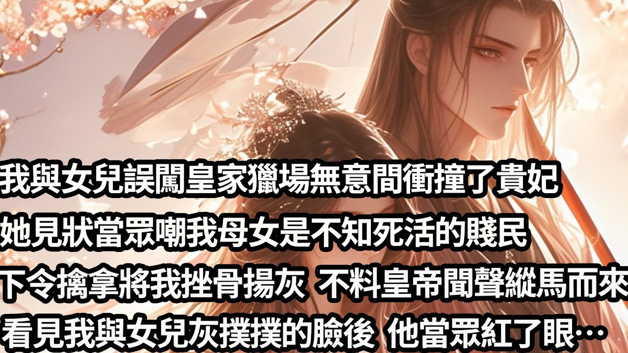 【完结】【一口氣看完】我與女兒誤闖皇家獵場衝撞了貴妃，貴妃見狀當眾嘲我母女是不知死活的賤民，下令擒拿誅我九族挫骨揚灰，眾人都覺我得罪皇室死路一條紛紛搖頭，不料皇帝聞聲縱馬而來，見到我後竟當眾紅了眼…
