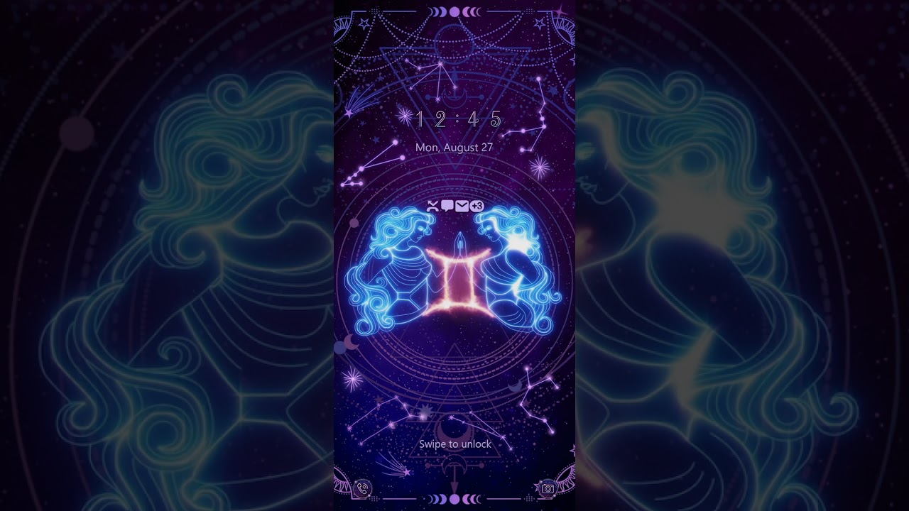Galaxy Premium Theme - Gemini Zodiac Animated Lockscreen