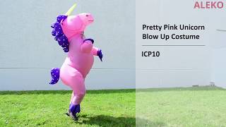 ALEKO Pretty Pink Unicorn Inflatable Costume