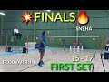 Set1 sneha vs riduvarshini  tamil nadu badminton association  open tournament  2022