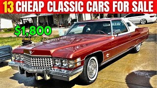 Timeless Beauties: 13 Classic Cars for Sale Under $13,000!