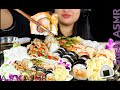 SUSHI FEAST/SUSHI PLATTER/NO TALKING/CRUNCY/REAL SOUNDS/SCALLOP ROLL/CALIFORNIA ROLL/SPICY ROLLS