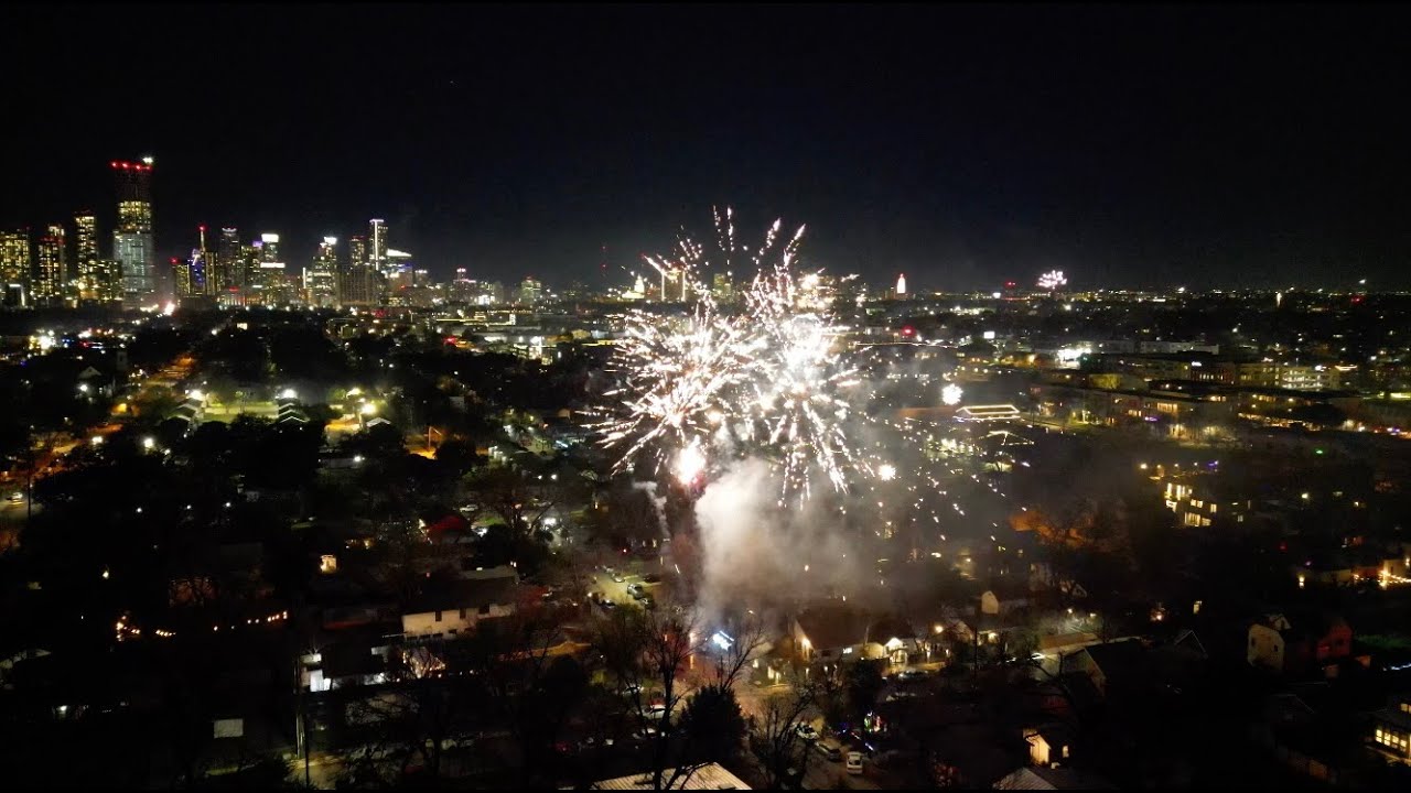 78702 Austin TX Fireworks 2025 New Years Eve