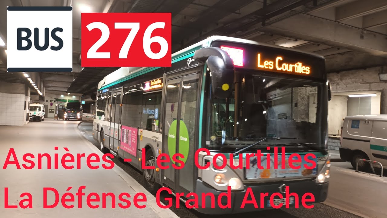 Bus 276 RATP | Asnières - Les Courtilles / La Défense. Citelis 12 Hybride N°5953