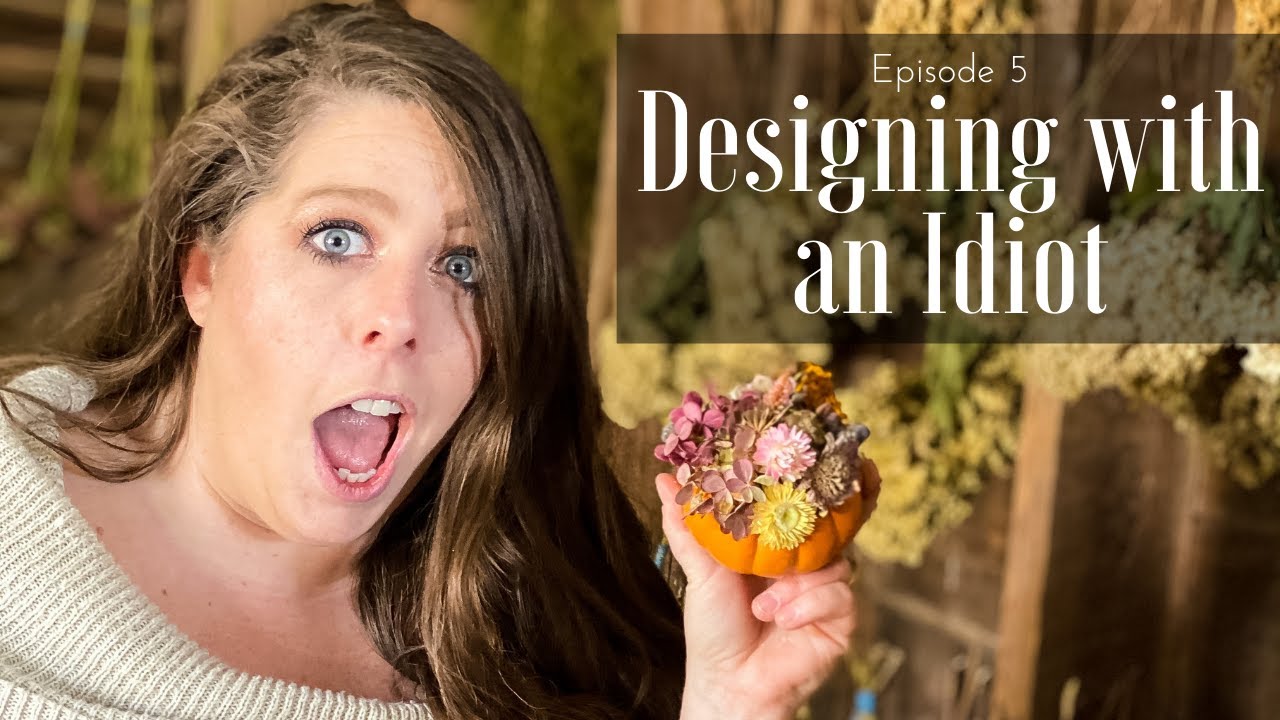 Designing with an Idiot: Dried Flower Pumpkin Fall Craft!