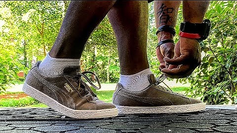 THE MARATHON CONTINUES!!! 💯🏁👑🕊 PUMA X TMC HUSSLE WAY GREY SUEDE REVIEW + On Foot 👟