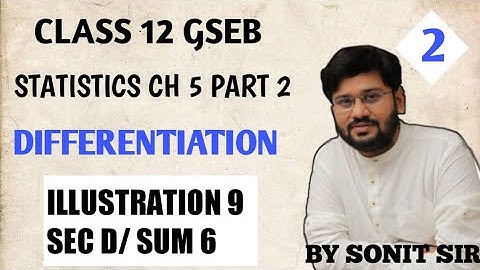 part 2 | chapter 5 | differentiation | statistic gujarat board | standard 12 gseb gshseb stat |