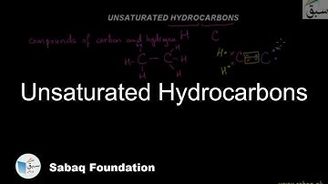 Unsaturated Hydrocarbons, Chemistry Lecture | Sabaq.pk