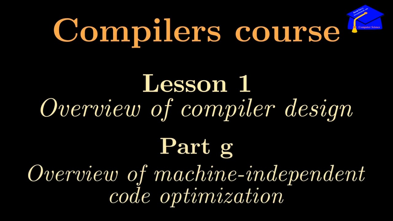 [Compilers course] Lesson 1g: Overview of phase 5 or "machine ...
