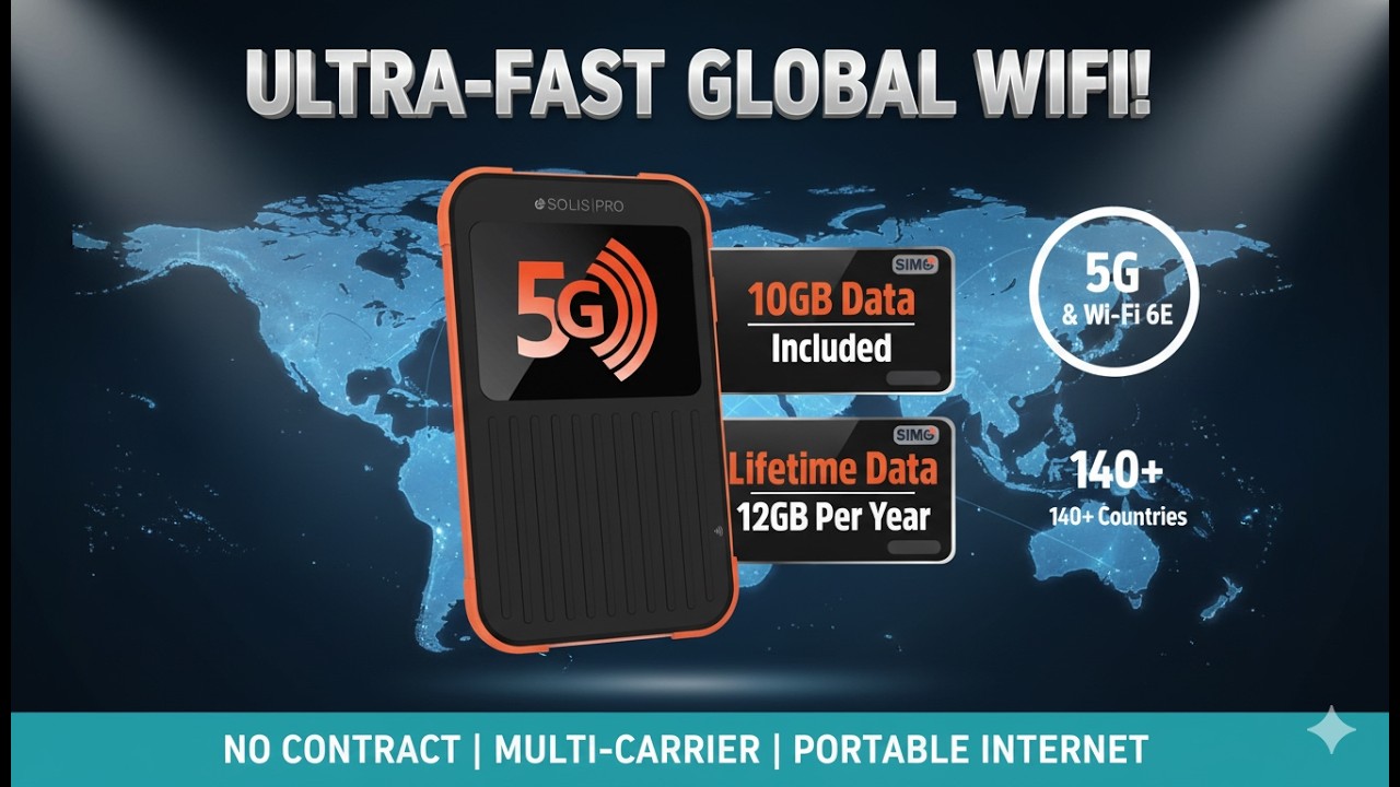 Solis Pro 5G Mobile Hotspot Review – Global Wi-Fi in 140+ Countries (No SIM Needed)