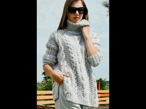 Красивые свитера для девушек спицами со схемами