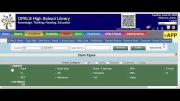 Setting up OPALS self-service Reserve/Requests