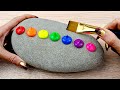  love  easy stone painting  satisfying acrylic painting on rocks