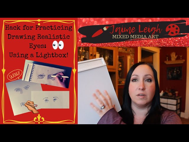 Hack for Drawing Realistic Eyes: Using a Lightbox! Tips, Tricks & Demos! Improve Your Art Skills