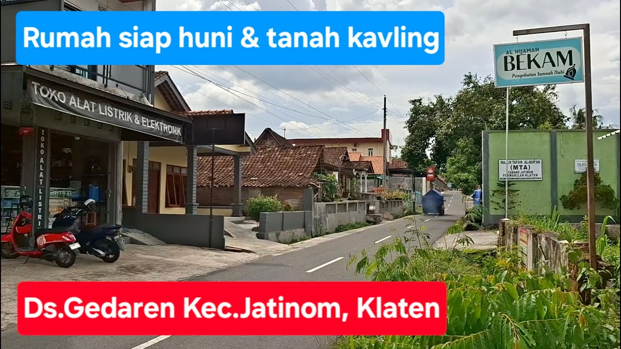 Rumah siap huni & 5 tanah kavling. Lokasi Surobayan, Gedaren, Kec.Jatinom Kab.Klaten