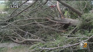 NWS Crews Surveying Damage In Fayette County Following Tornado Warning