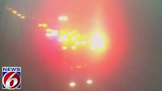 Semitrailer hauling seafood catches fire, closing I-95 in Florida