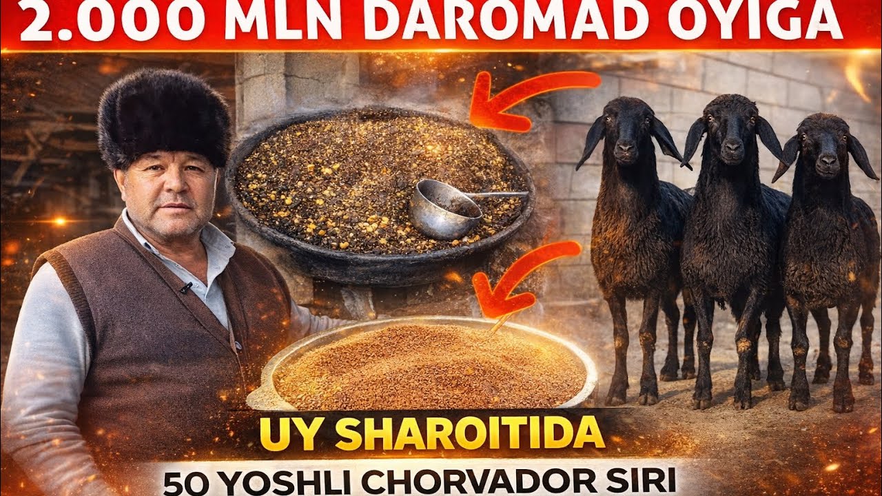 50 YOSHLI AKAMIZDAN QO‘Y BOQISH SIRLARI – OYIGA 4.000$ DAROMAD 💰