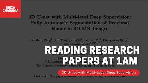 3D U-net with Multi-Level Deep Supervision | Part #1
