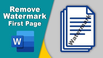 how to remove watermark from the first page in Microsoft word