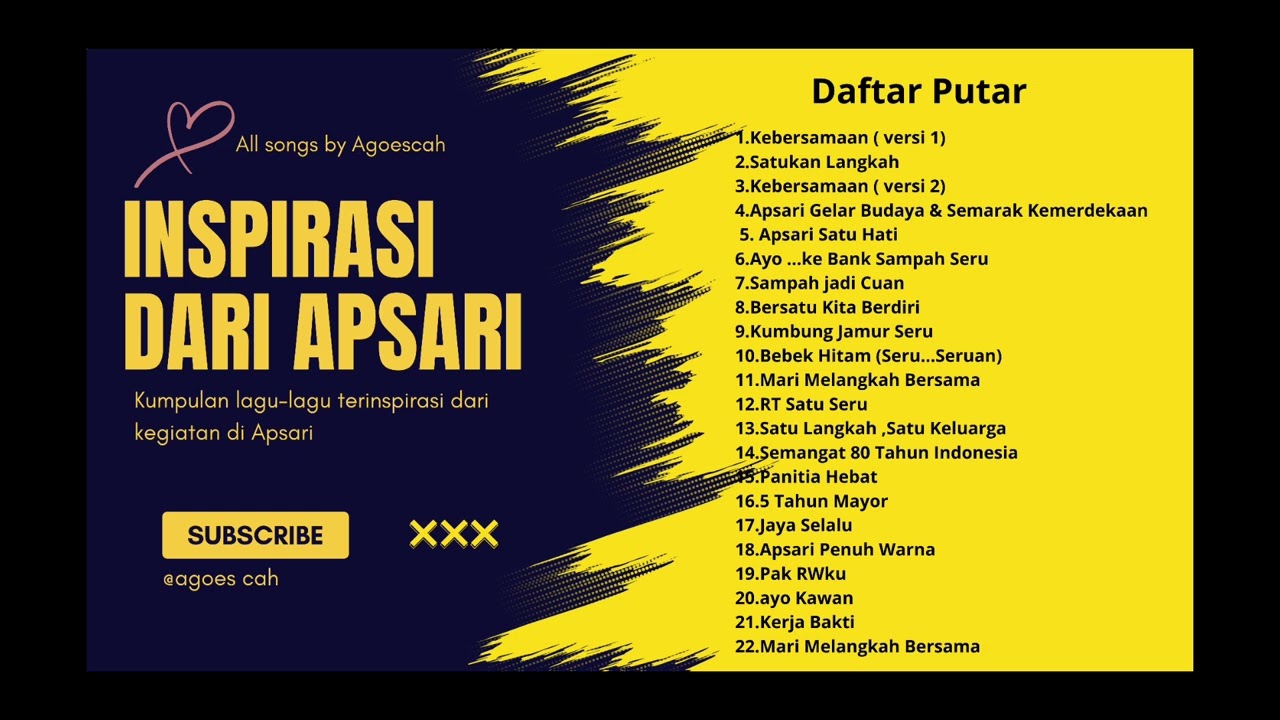 PLAYLIST PENYEMANGAT ( INSPIRASI DARI APSARI)