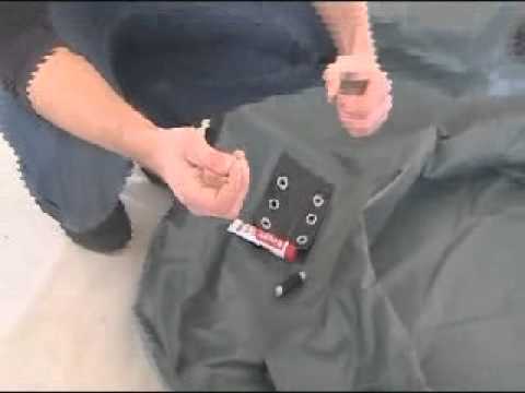 Жидкий клей для лодок ПВХ - Порез надувной лодки - YouTube