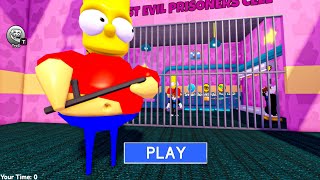 SIMPSONS PRISON RUN IN REAL LIFE Obby New Update Roblox - All Bosses Battle FULL GAME #roblox