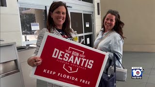 Gov. DeSantis supporters already celebrating in Tampa