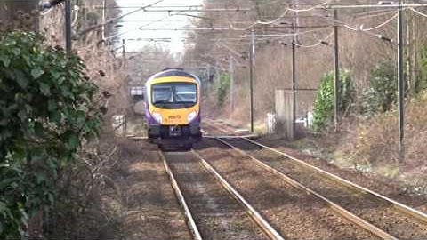 TransPennine Express passing through Woodsmoor and Level Crossing