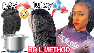 From Dry to Juicy 💦 How to REVIVE your Wig Hot Boiling Method